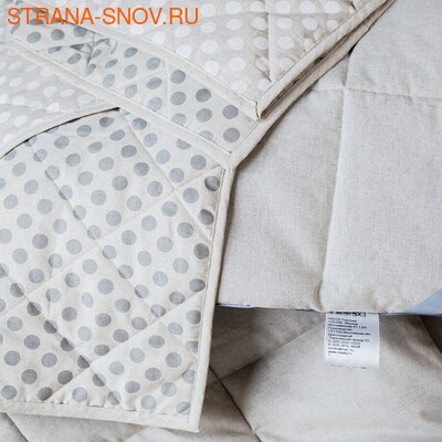 Одеяло стеганое двустороннее Лён SN-Textile всесезонное 1,5сп, 2сп, евро (фото, вид 2)